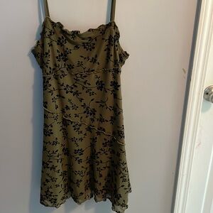 Green floral dress